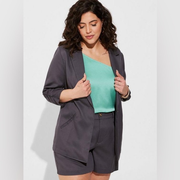 Torrid Studio Linen One Button Lightweight Blazer - Size 4 - Picture 2 of 5